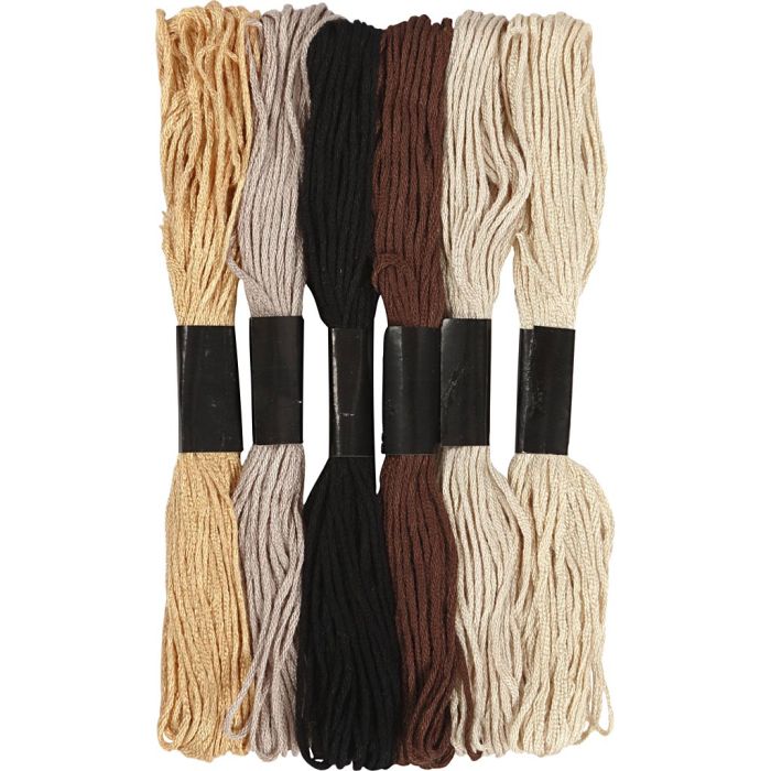Filo da Ricamo, spess. 1 mm, natural, 6 pacch./ 1 conf.