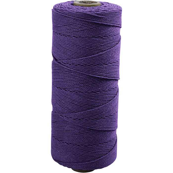 Corda in poliestere, L: 315 m, spess. 1 mm, Qualità sottile 12/12, violetto, 220 g/ 1 gom.