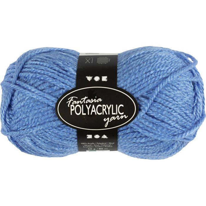 Filo acrilico Fantasia, L: 80 m, usando ago 4,5-5, blu, 50 g/ 1 gom.