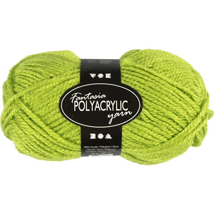 Filo acrilico Fantasia, L: 80 m, usando ago 4,5-5, verde chiaro, 50 g/ 1 gom.