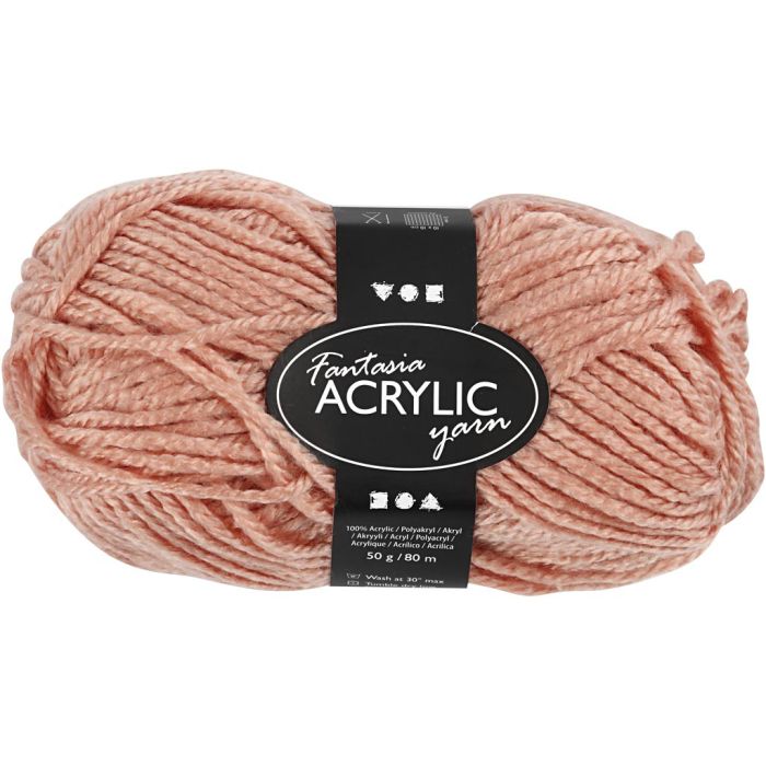 Filo acrilico Fantasia, L: 80 m, cipria, 50 g/ 1 gom.