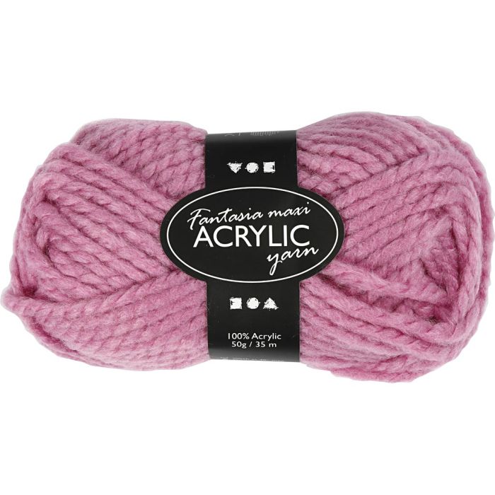 Filo Acrilico Fantasia, L: 35 m, usando ago 9-10, rosato, 50 g/ 1 gom.