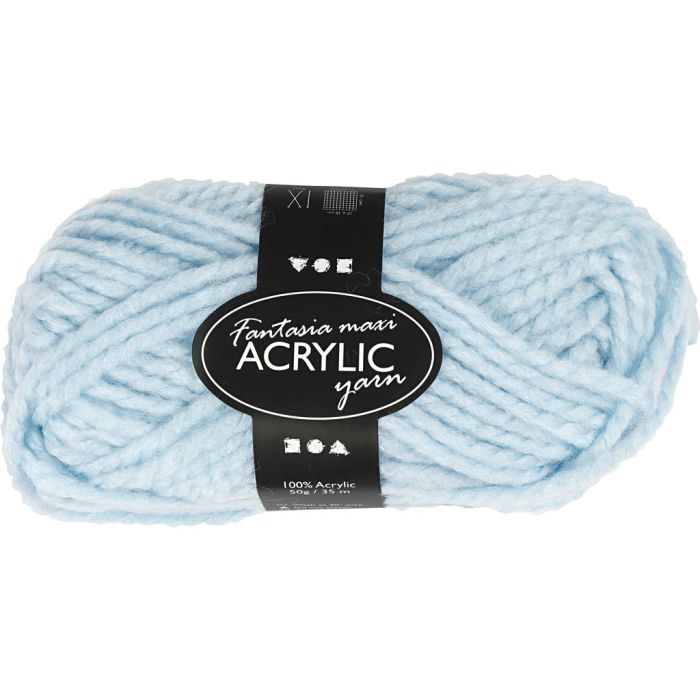 Filo Acrilico Fantasia, L: 35 m, usando ago 9-10, azzurro, 50 g/ 1 gom.