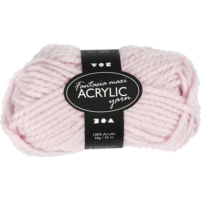 Filo Acrilico Fantasia, L: 35 m, usando ago 9-10, rosso chiaro, 50 g/ 1 gom.