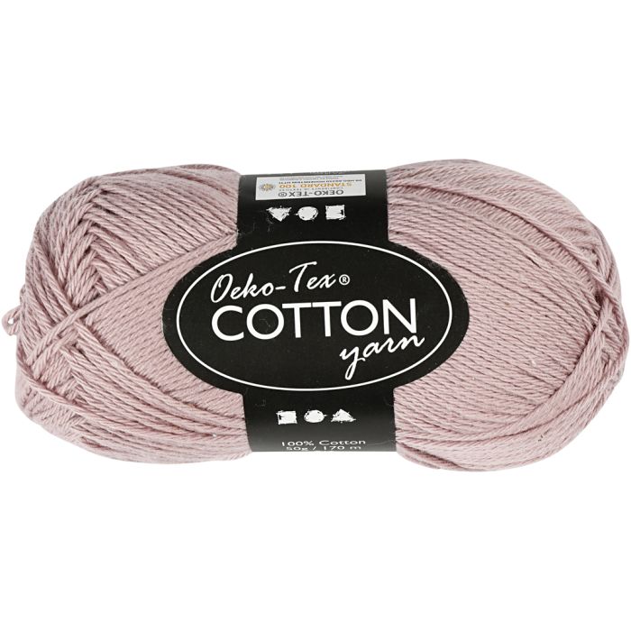 Filato di cotone, dim. 8/4, L: 170 m, usando ago 3-3,5, lavanda, 50 g/ 1 gom.