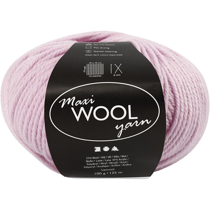 Filato, L: 125 m, rosato pallido, 100 g/ 1 gom.