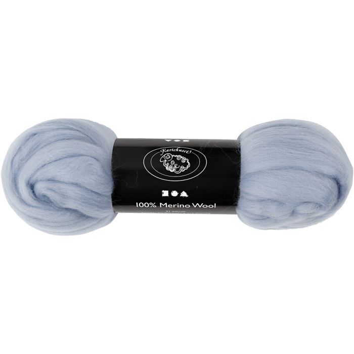 Lana Merino, spess. 21 my, blu ghiaccio, 100 g/ 1 conf.