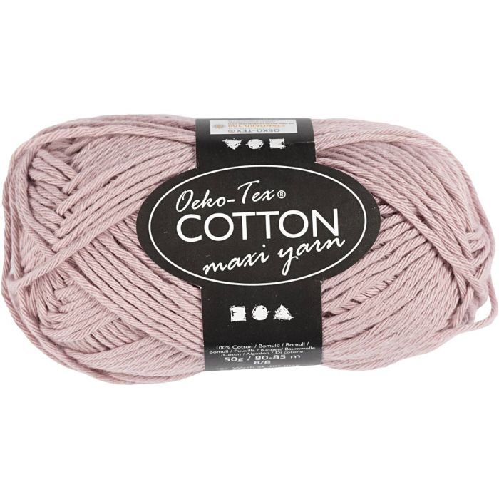 Filato in cotone, dim. 8/8, L: 80-85 m, usando ago 4-4,5, lavanda, 50 g/ 1 gom.
