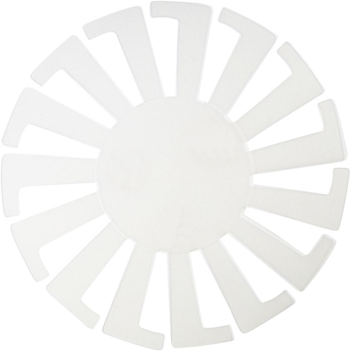 Base per certino intrecciato, H: 8 cm, diam 14 cm, transparent, 10 pz/ 1 conf.