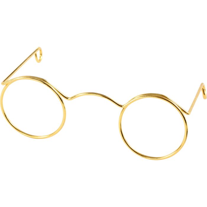 Occhiali gadget, L: 60 mm, misura buco 21 mm, oro, 10 pz/ 1 conf.