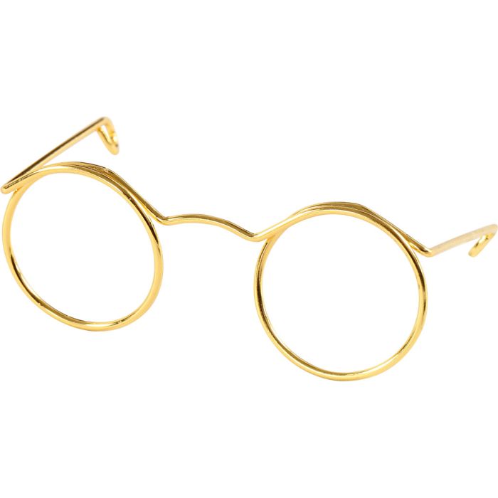 Occhiali gadget, L: 50 mm, misura buco 17 mm, oro, 10 pz/ 1 conf.