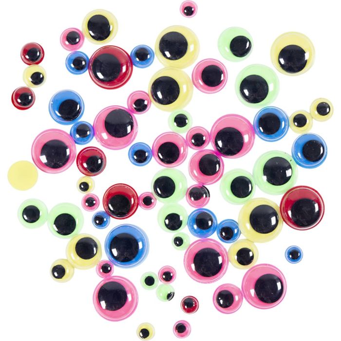 Occhi Mobili, diam 5-14 mm, colori asst., 200 pz/ 1 conf.