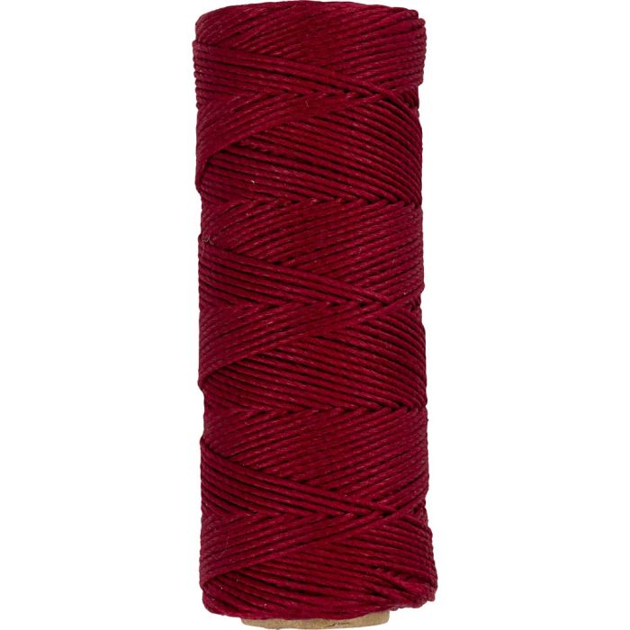 Filo di iuta, spess. 1 mm, rosso, 65 m/ 1 rot.