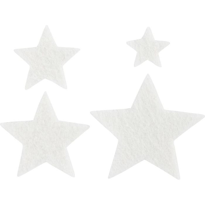 Figura in feltro, stella, misura 2-5 cm, spess. 1 mm, 20 pz/ 1 conf.
