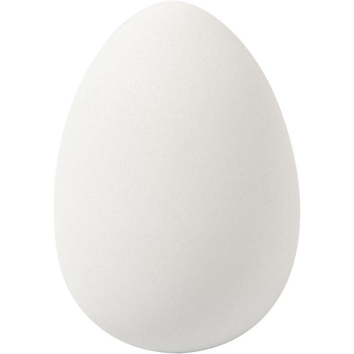 Uova, H: 8 cm, diam 5,5 cm, bianco, 8 pz/ 1 conf.