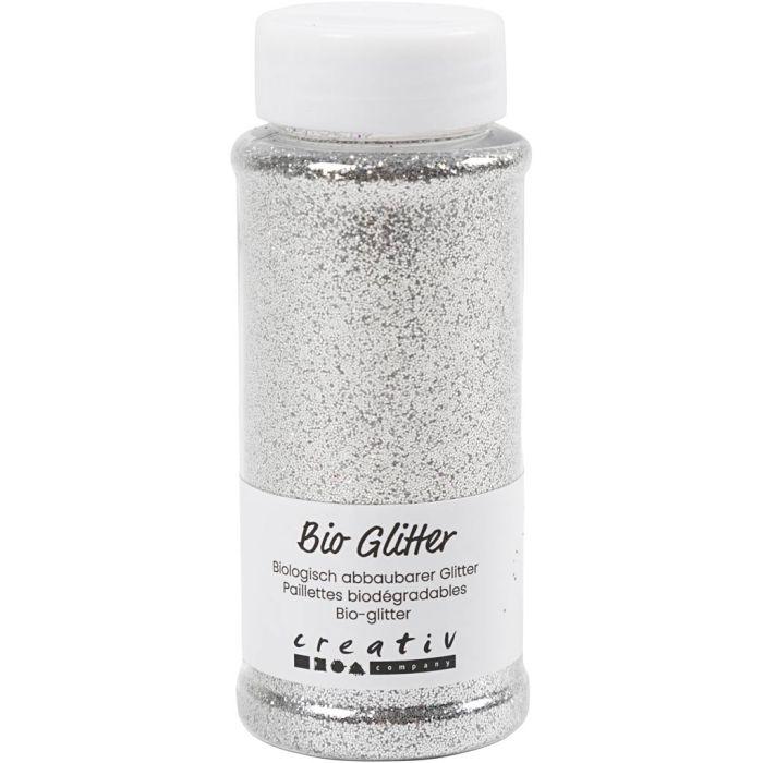 Brillantini bio, argento, 140 ml/ 1 vasch.