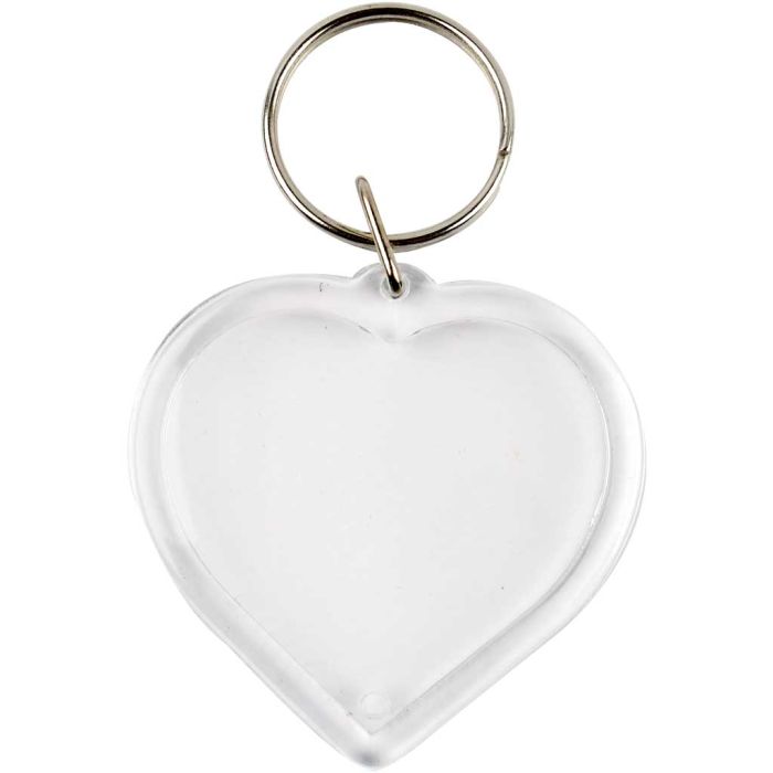 Portachiavi, misura 50x50 mm, cuore, 25 pz/ 1 conf.