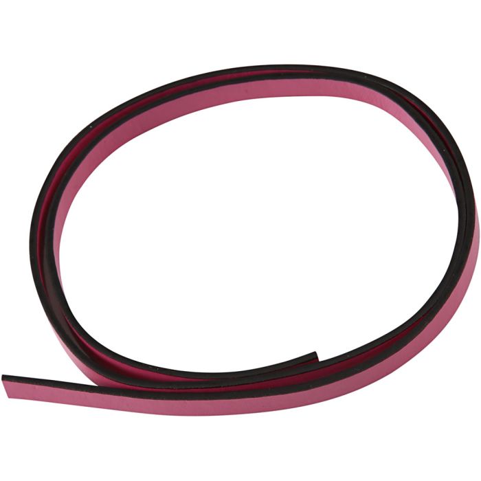 Cintura di Finto Cuoio, L: 10 mm, spess. 3 mm, rosa, 1 m/ 1 conf.