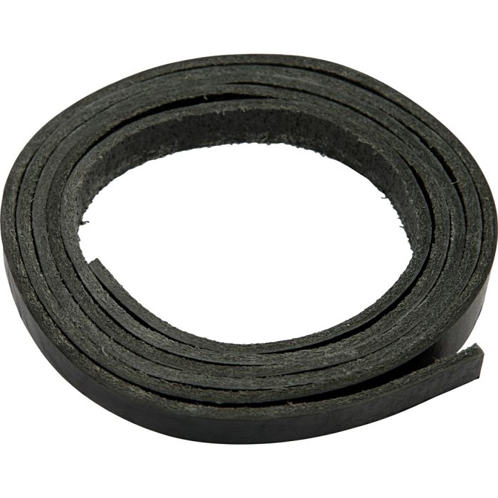 Striscia di cuoio, L: 10 mm, spess. 3 mm, nero, 2 m/ 1 conf.