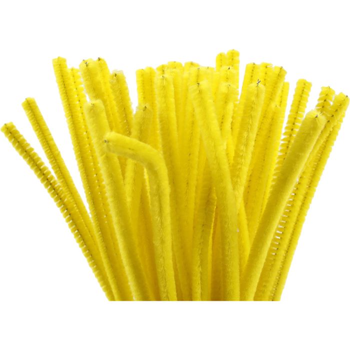 Ciniglia, L: 30 cm, spess. 6 mm, giallo, 50 pz/ 1 conf.