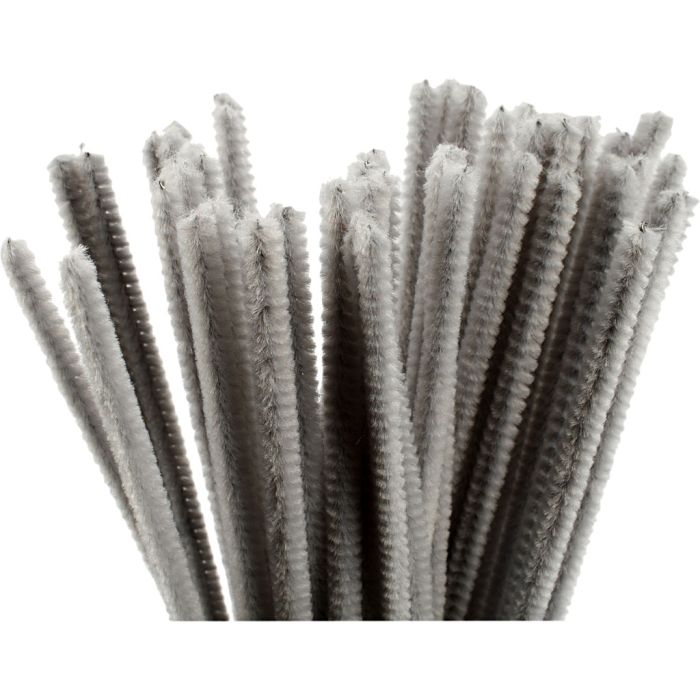 Ciniglia, L: 30 cm, spess. 6 mm, grigio, 50 pz/ 1 conf.