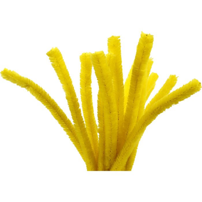 Ciniglia, L: 30 cm, spess. 15 mm, giallo, 15 pz/ 1 conf.