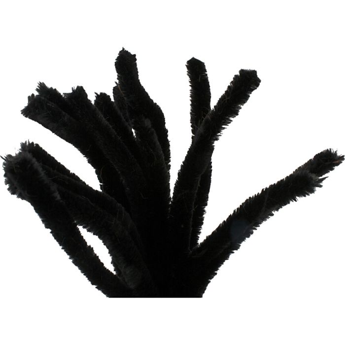 Ciniglia, L: 30 cm, spess. 15 mm, nero, 15 pz/ 1 conf.