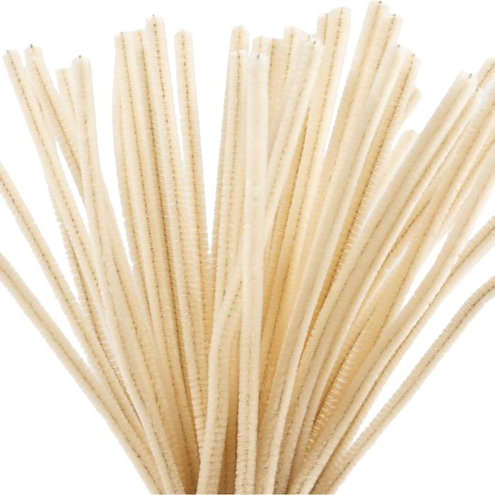 Ciniglia, L: 30 cm, spess. 6 mm, beige, 50 pz/ 1 conf.
