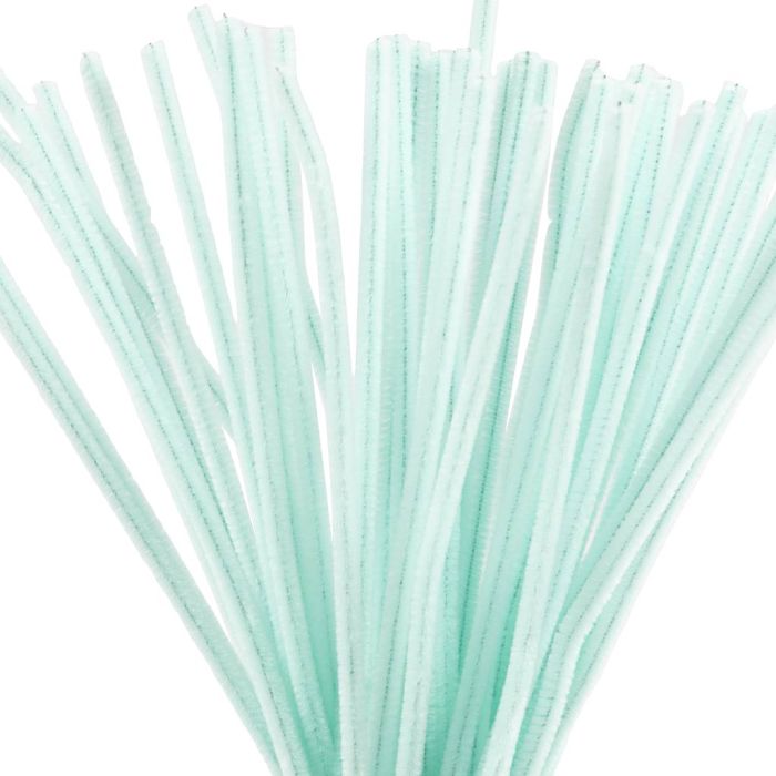 Ciniglia, L: 30 cm, spess. 6 mm, turchese chiaro, 50 pz/ 1 conf.