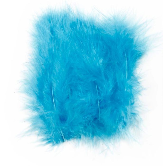 Piume, misura 5-12 cm, turchese, 15 pz/ 1 conf.