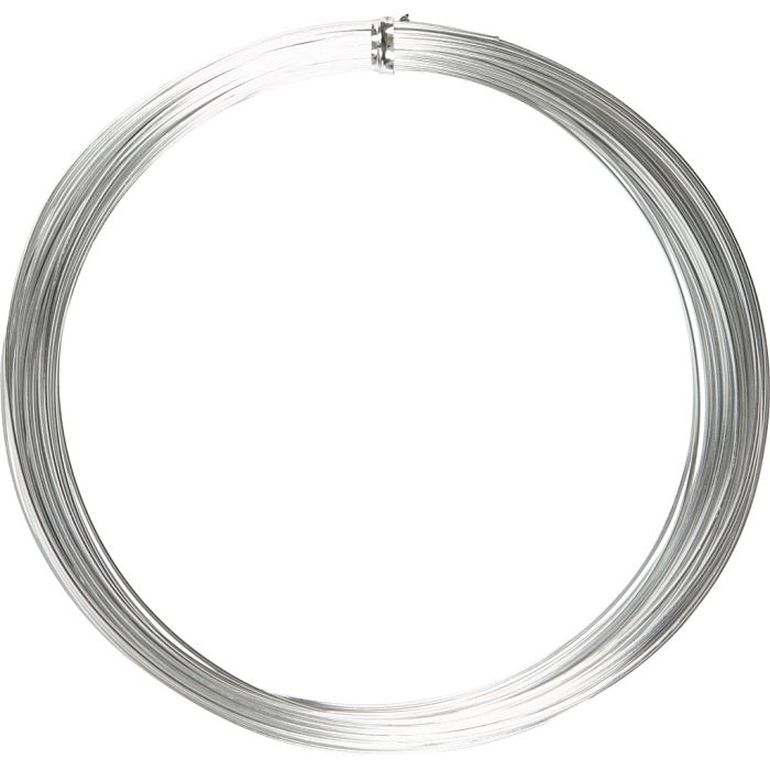 Filo di alluminio, rotondo, spess. 1 mm, argento, 16 m/ 1 rot.