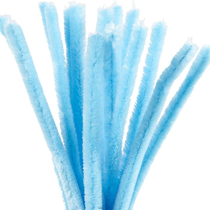 Ciniglia, L: 30 cm, spess. 15 mm, blu, 15 pz/ 1 conf.