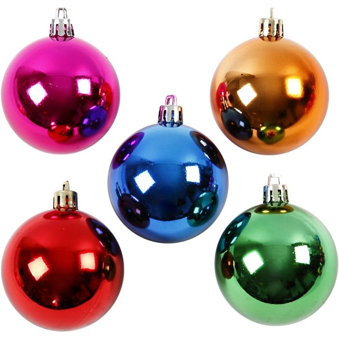 Decorazioni di Natale, diam 6 cm, colori forti, 20 pz/ 1 conf.