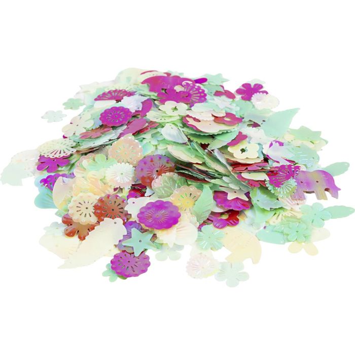 Lustrini, misura 15-45 mm, colori perlati, 400 g/ 1 conf.