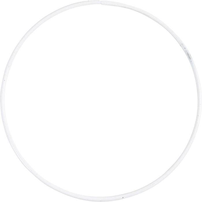 Anello di filo metallico, diam 7 cm, spess. 2 mm, bianco, 1 pz