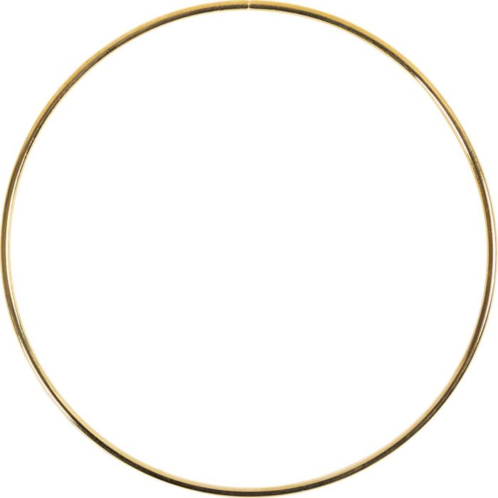 Anello di filo metallico, diam 7 cm, spess. 2 mm, oro, 1 pz