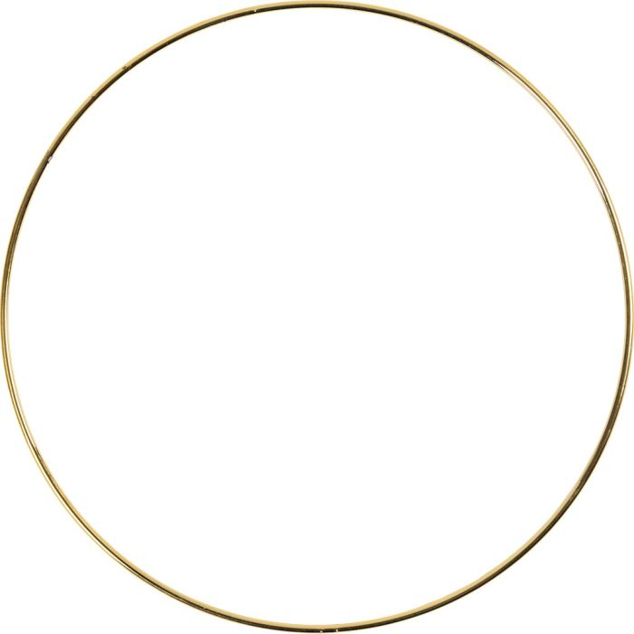 Anello di filo metallico, diam 15 cm, spess. 2 mm, oro, 1 pz