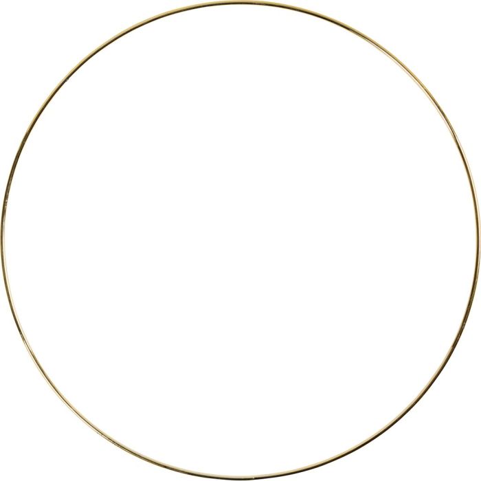 Anello di filo metallico, diam 30 cm, spess. 3 mm, oro, 1 pz