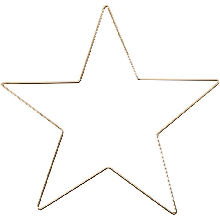 Stella ornamentale, diam 30 cm, spess. 3 mm, oro, 1 pz