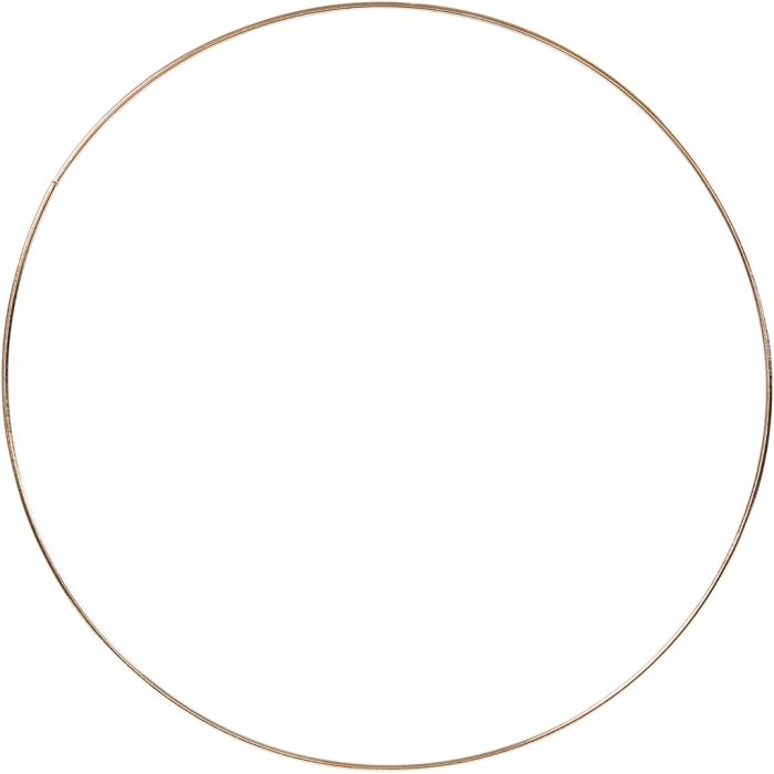 Anello di filo metallico, diam 30 cm, spess. 3 mm, oro, 1 pz