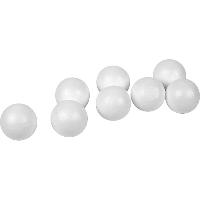 Sfere di polistirolo, diam 4 cm, bianco, 100 pz/ 1 conf.