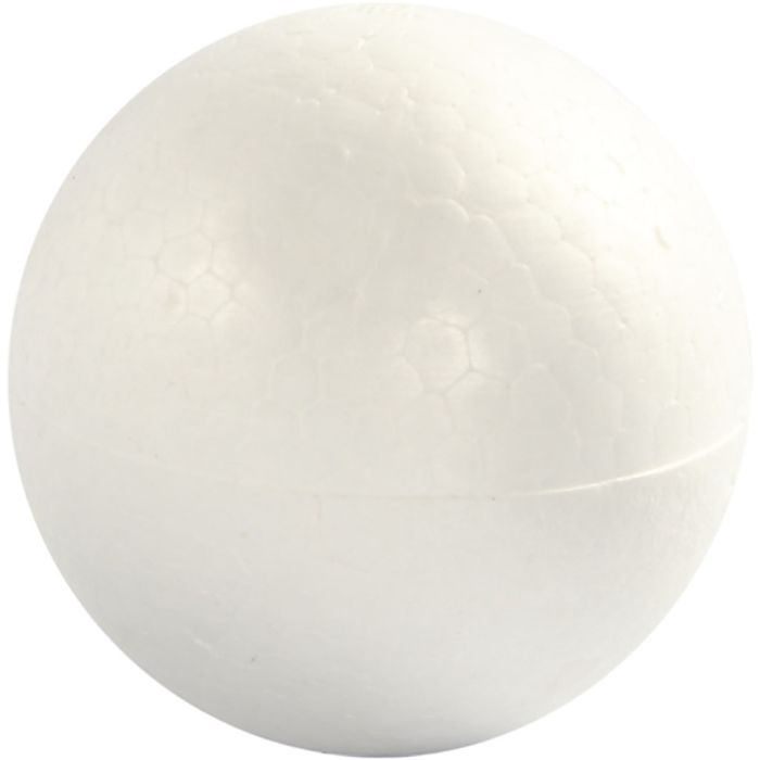 Sfere di polistirolo, diam 7 cm, bianco, 5 pz/ 1 conf.