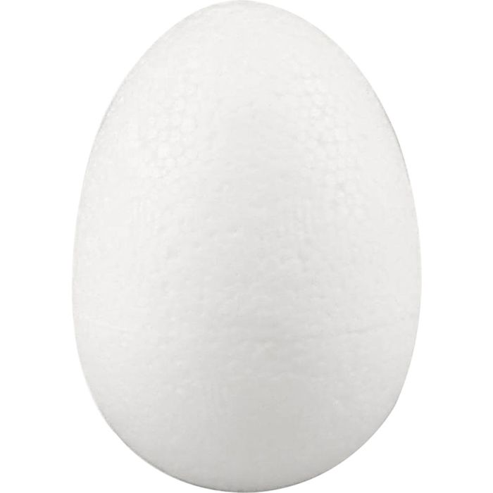 Uova di polistirolo, H: 7 cm, bianco, 50 pz/ 1 conf.