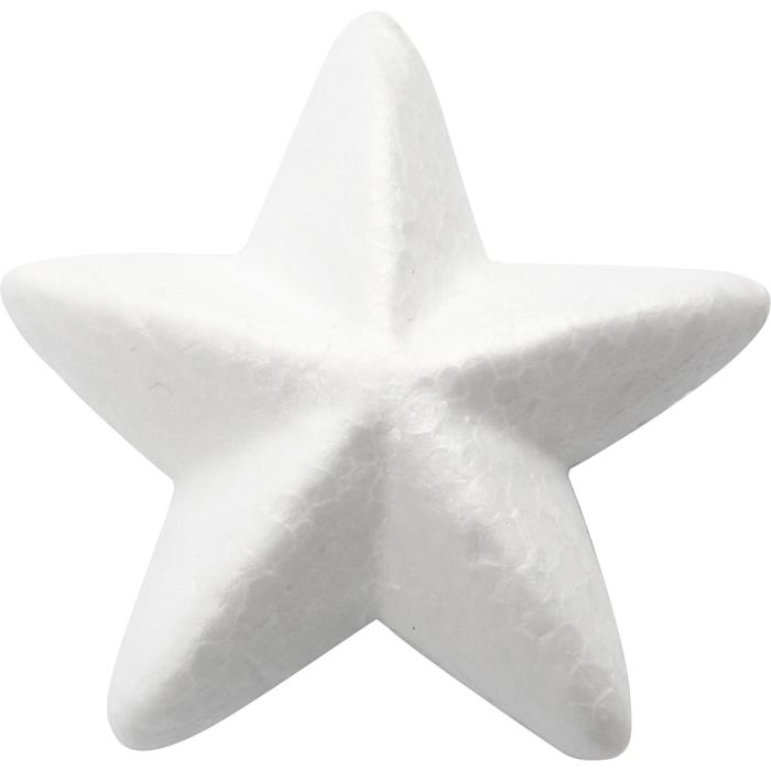 Stelle di polistirolo, L: 11 cm, bianco, 25 pz/ 1 conf.