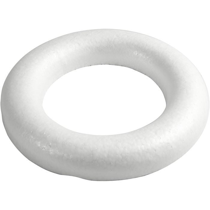 Anello con metà arrotondata, misura 30 cm, spess. 40 mm, bianco, 1 pz