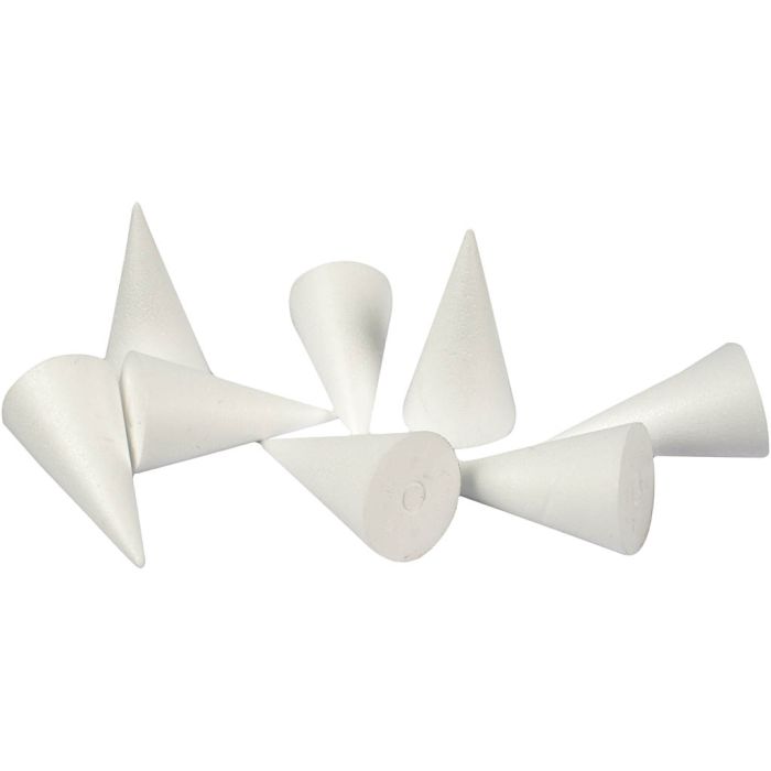 Cono, H: 11 cm, diam 5,5 cm, bianco, 50 pz/ 1 conf.