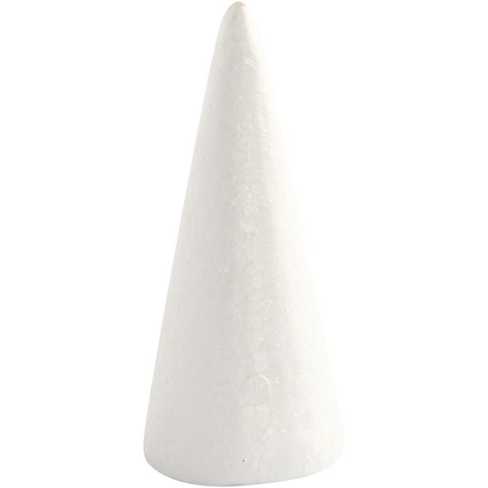 Cono, H: 14,5 cm, diam 6 cm, bianco, 5 pz/ 1 conf.