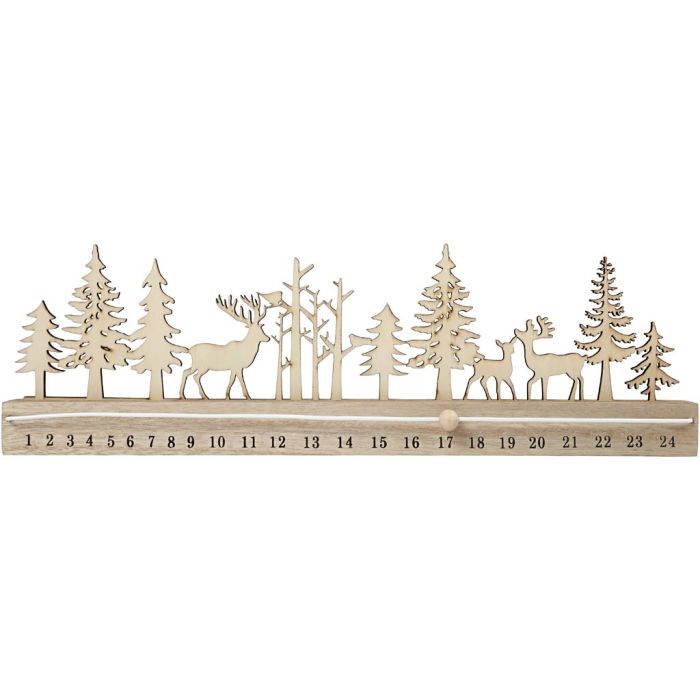 Conto alla rovescia dell'Avvento, H: 12 cm, L: 40 cm, L: 3,6 cm, 1 pz