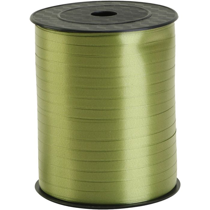 Nastro arricciabile, L: 5 mm, verde lime, 400 m/ 1 rot.