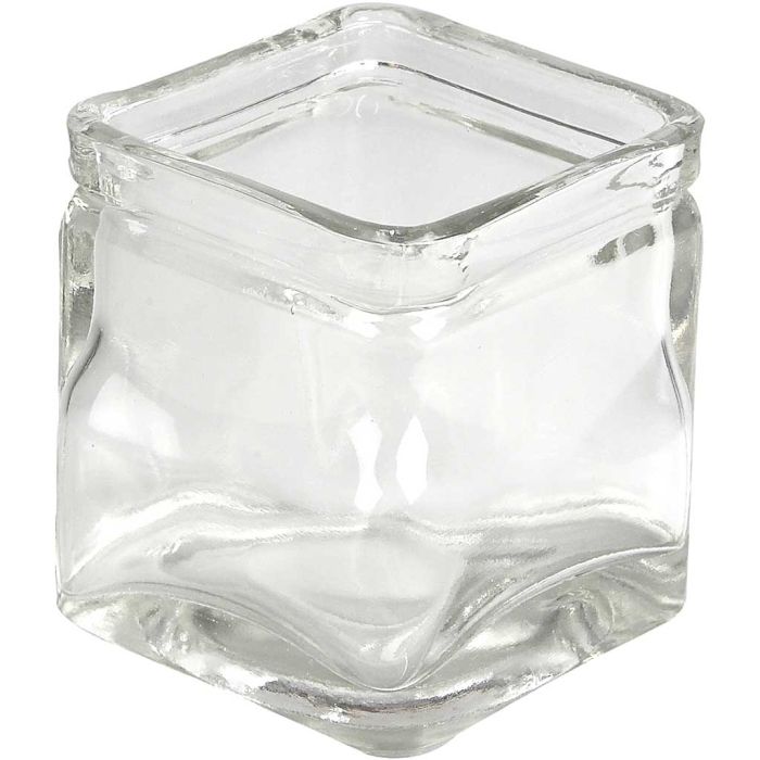 Portacandela quadrato, H: 8 cm, misura 7,5x7,5 cm, 12 pz/ 1 conf.